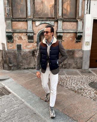 Как носить пиджак с курткой без рукавов мужчине