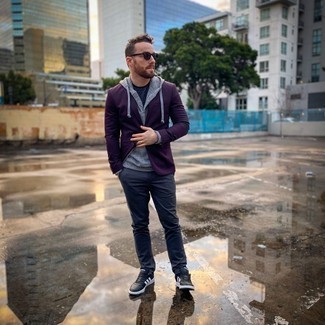 Как носить пиджак с худи мужчине