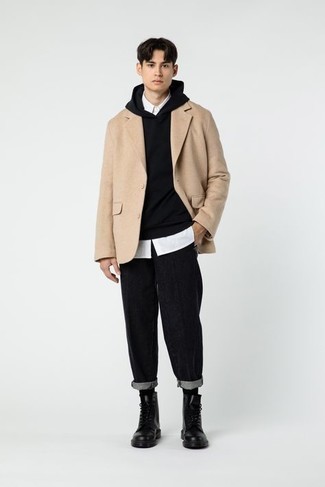 Как носить пиджак с худи мужчине