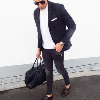 Как носить пиджак с зауженными джинсами мужчине