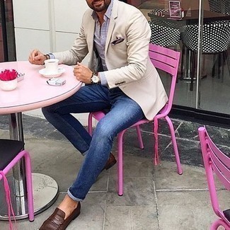 Как носить пиджак с зауженными джинсами мужчине