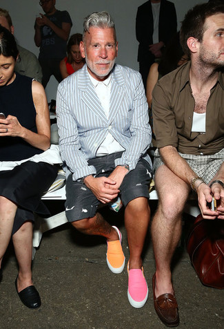 Как носить пиджак с слипонами мужчине