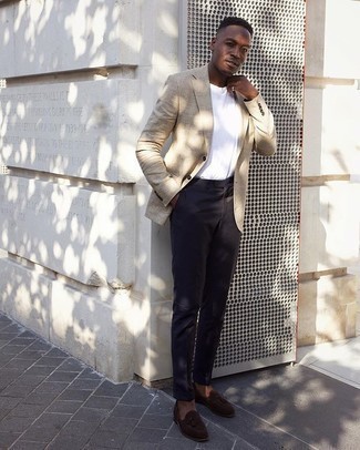 Как носить пиджак с футболкой мужчине в жару