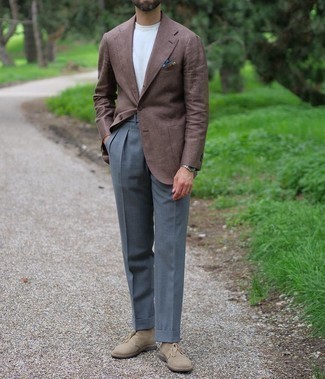 Как носить пиджак с футболкой мужчине весна