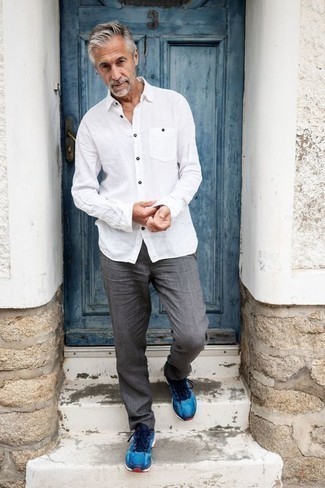 С чем носить синие кроссовки мужчине