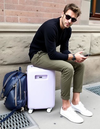 С чем носить синий рюкзак мужчине