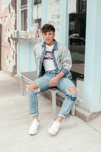 С чем носить синюю бандану мужчине