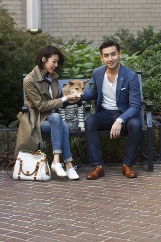 Какие оксфорды носить с синим пиджаком