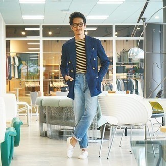 Какие оксфорды носить с синим пиджаком