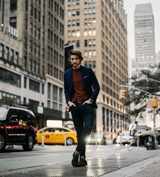 Какие оксфорды носить с синим пиджаком