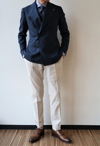 Какие оксфорды носить с синим пиджаком