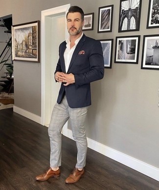 Какие оксфорды носить с синим пиджаком