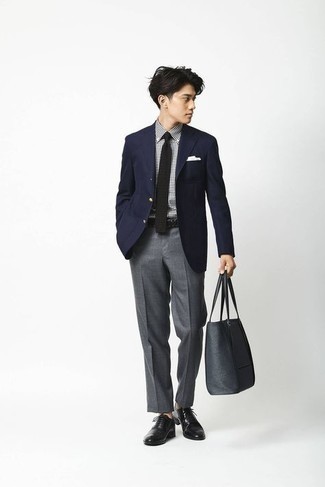 Какие оксфорды носить с синим пиджаком