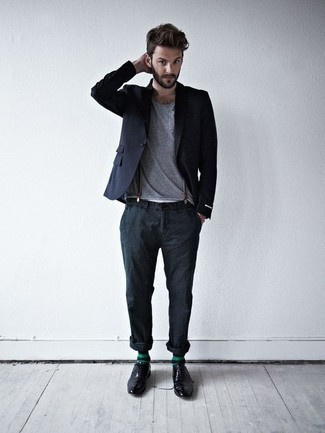 Какие оксфорды носить с синим пиджаком