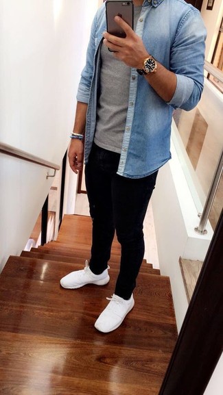 С чем носить синий браслет мужчине