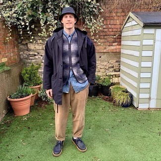 С чем носить синюю панаму мужчине