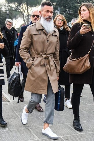 С чем носить синий портфель из плотной ткани