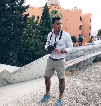 С чем носить синие эспадрильи из плотной ткани мужчине