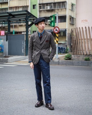 Какие броги носить с синими брюками чинос