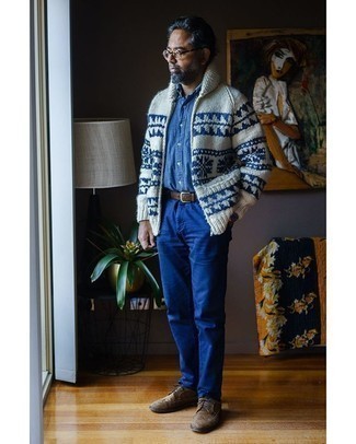 Какие броги носить с синими брюками чинос