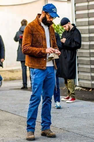 Какие ботинки челси носить с синими брюками чинос