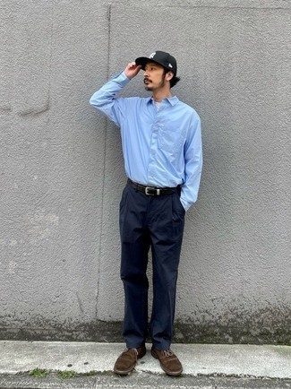 Какие ботинки дезерты носить с синими брюками чинос