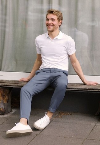 Какие низкие кеды носить с синими брюками чинос