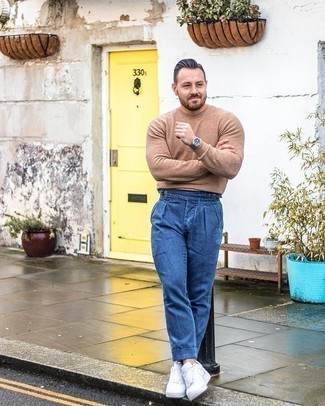 Какие низкие кеды носить с синими брюками чинос