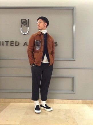 Какие слипоны носить с синей джинсовой курткой мужчине