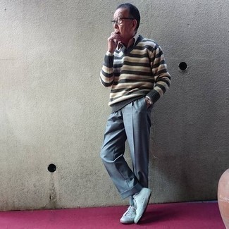 С чем носить синие классические брюки мужчине