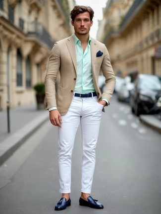 С чем носить синие туфли мужчине