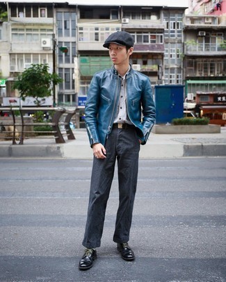 С чем носить синюю кепку мужчине