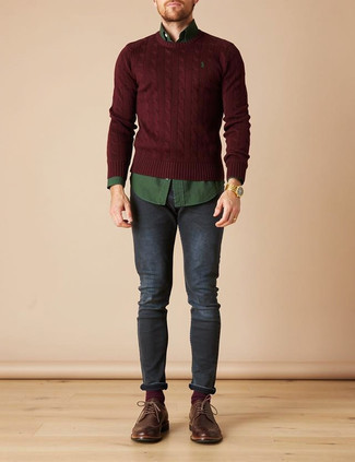 Какие броги носить с синими джинсами