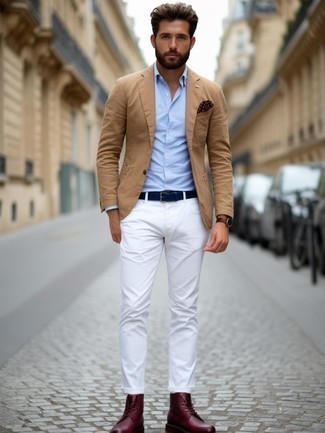 С чем носить синий кожаный ремень мужчине