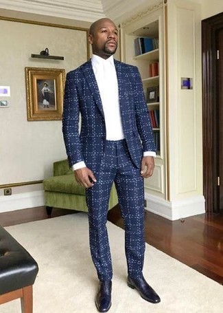 С чем носить синие кожаные оксфорды