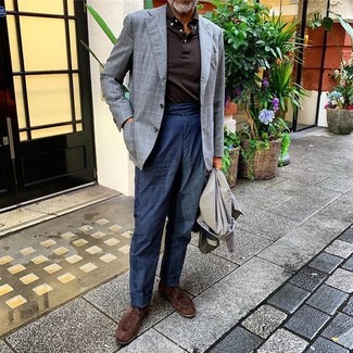 С чем носить синие льняные брюки мужчине