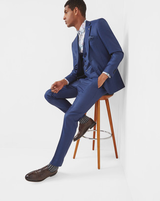 С чем носить синие носки в горошек мужчине