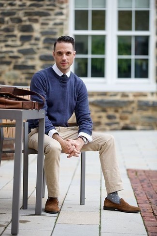 С чем носить синие носки в горошек мужчине