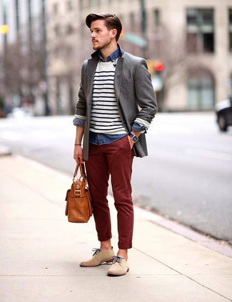 С чем носить синюю рубашку мужчине