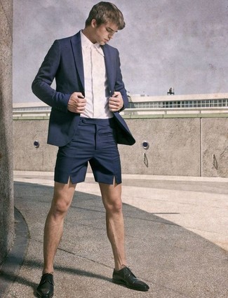 Какие пиджаки носить с синими шортами мужчине