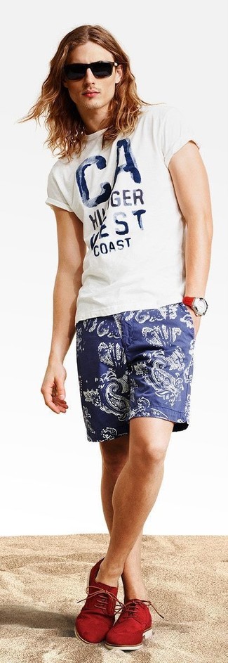 Какие туфли дерби носить с синими шортами