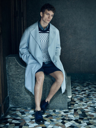 Какие туфли дерби носить с синими шортами