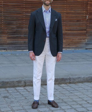 С чем носить синие носки мужчине