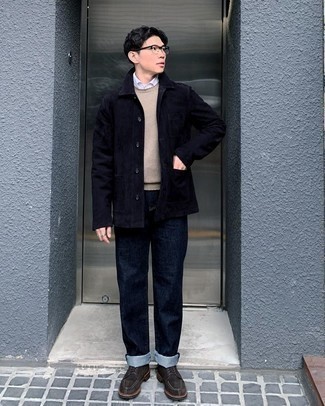 С чем носить синюю замшевую куртку мужчине