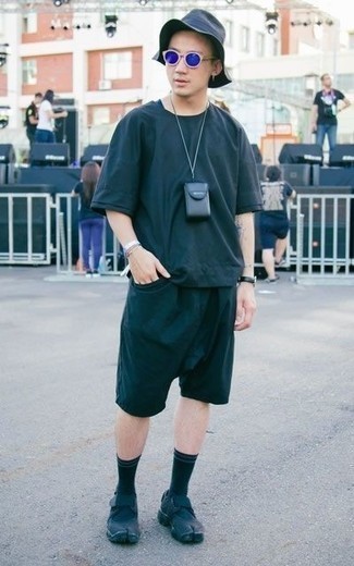 С чем носить синие солнцезащитные очки подросткам мужчине