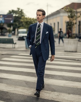 С чем носить синие подтяжки