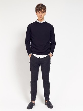 С чем носить синий свитшот мужчине