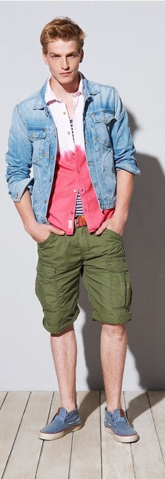 С чем носить синюю майку мужчине