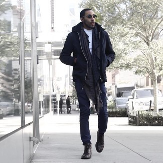 С чем носить синюю ветровку мужчине