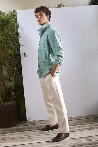 Как носить топсайдеры с брюками чинос